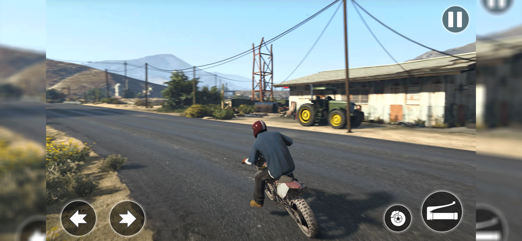 Ramp Bike Stunt Extreme - A person riding a dirt bike on an open road in Ramp Bike Stunt Extreme