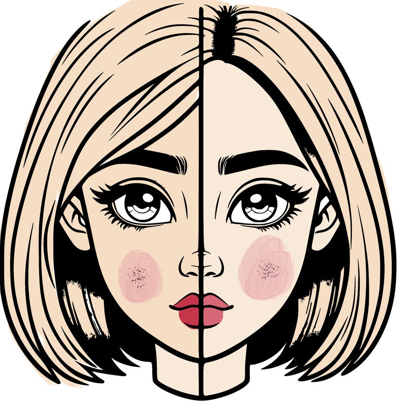 realistic girl split