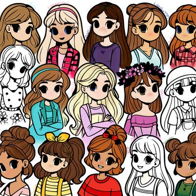 many different girls