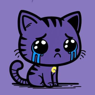 sad cat