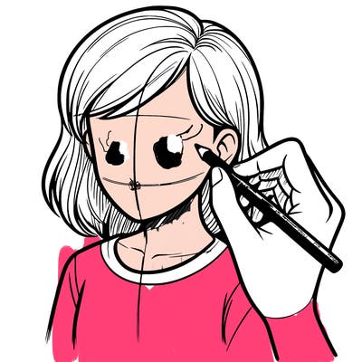 drawing a realistic person