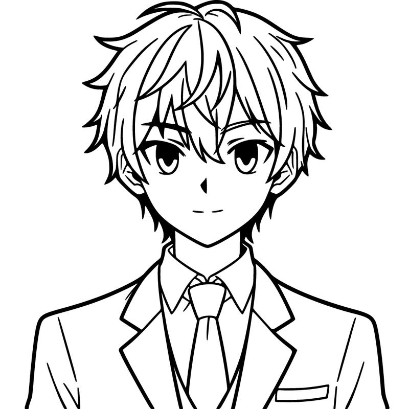 anime guy with a suit on