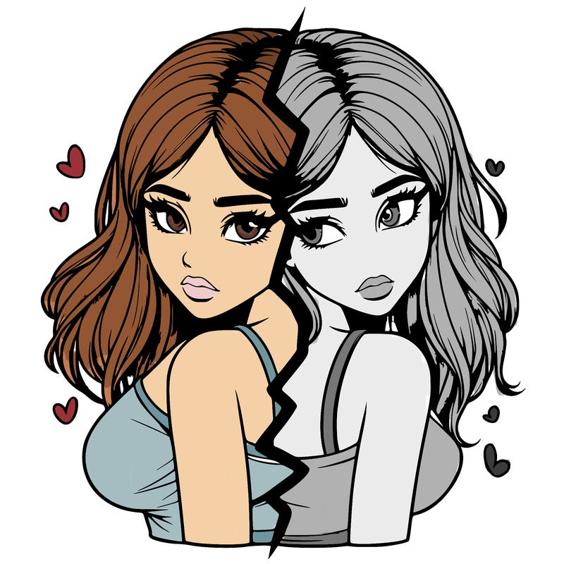 realistic girl split