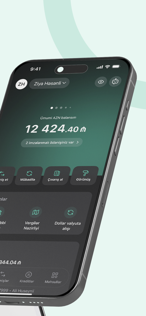 PASHA Bank Business - PASHA Bank Business mobile app dashboard showing corporate account balance and pending payment authorizations.