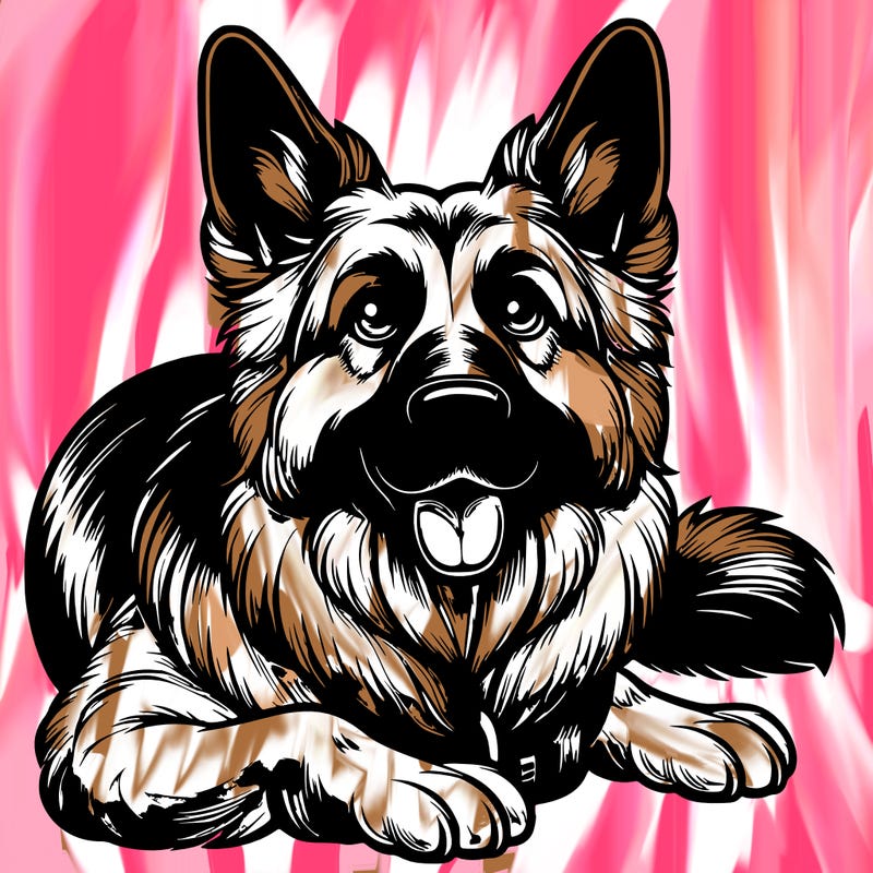 realistic german shephard