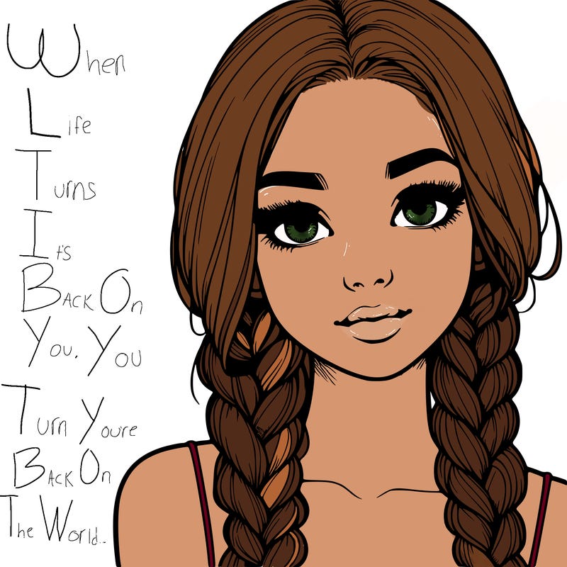 realistic girl with braids