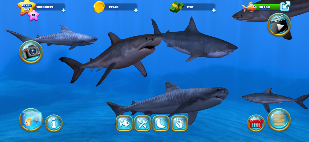 Fish Farm 3 - Aquarium - Lifelike 3D sharks swimming in an open ocean aquarium in Fish Farm 3
