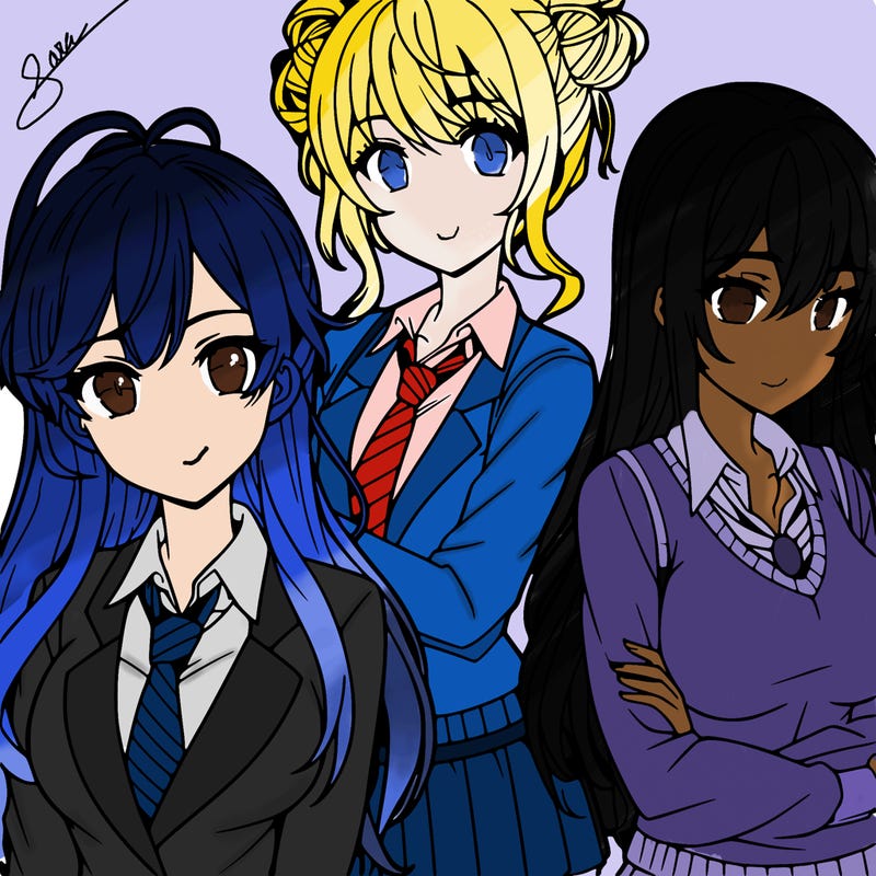 anime girls teenagers