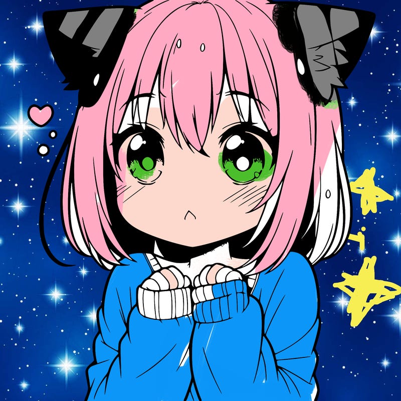 shy anime catgirl
