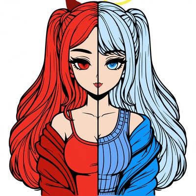 realistic girl split