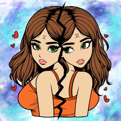 realistic girl split