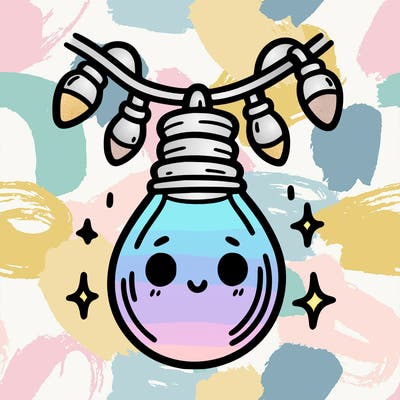 small bulb of a garland