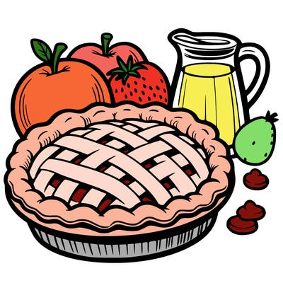 a pie of food