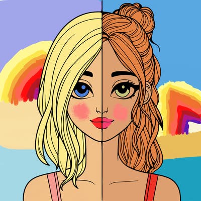 realistic girl split