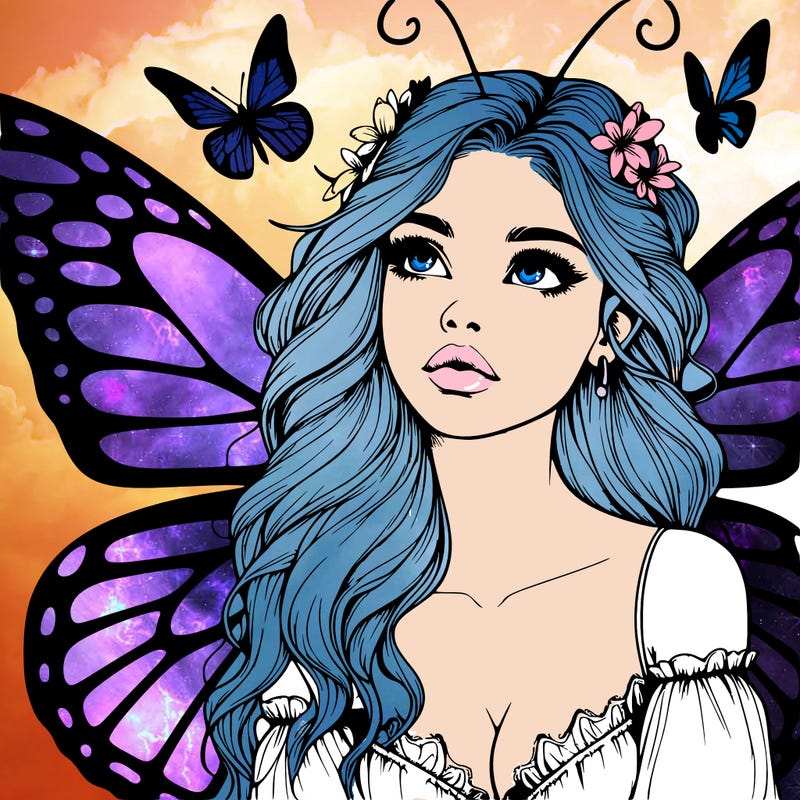 butterfly fairy realistic girl