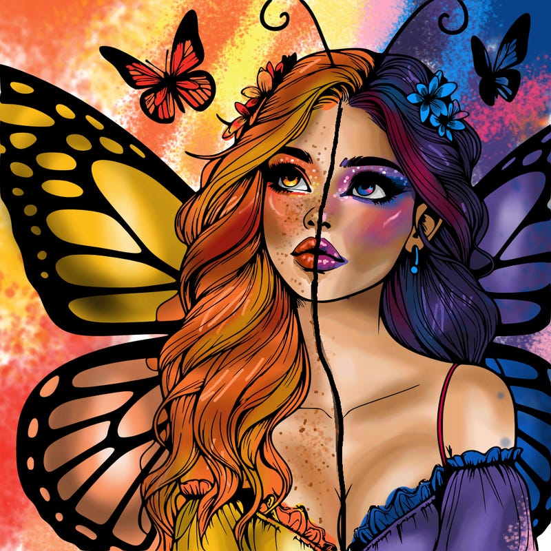 butterfly fairy realistic girl
