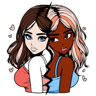 realistic girl split