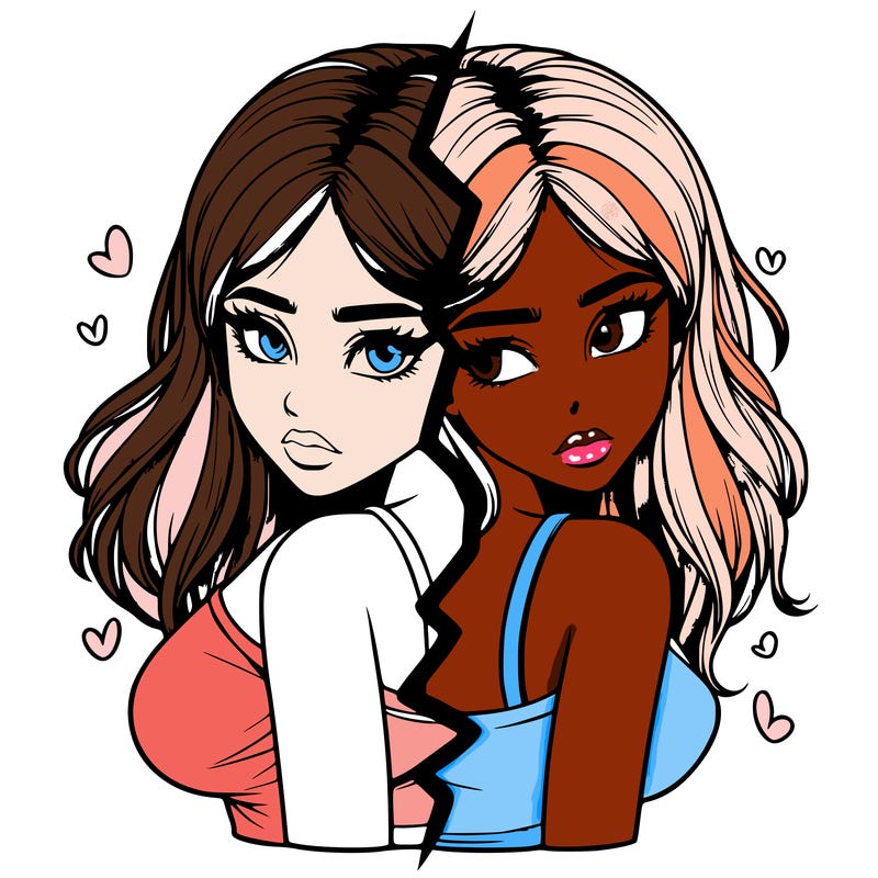 realistic girl split