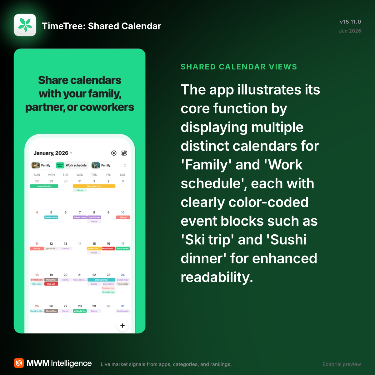 TimeTree: Shared Calendar - Productivity App | MWM