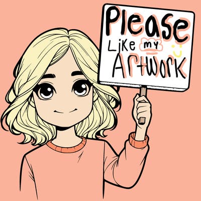 realistic girl holding up a sign