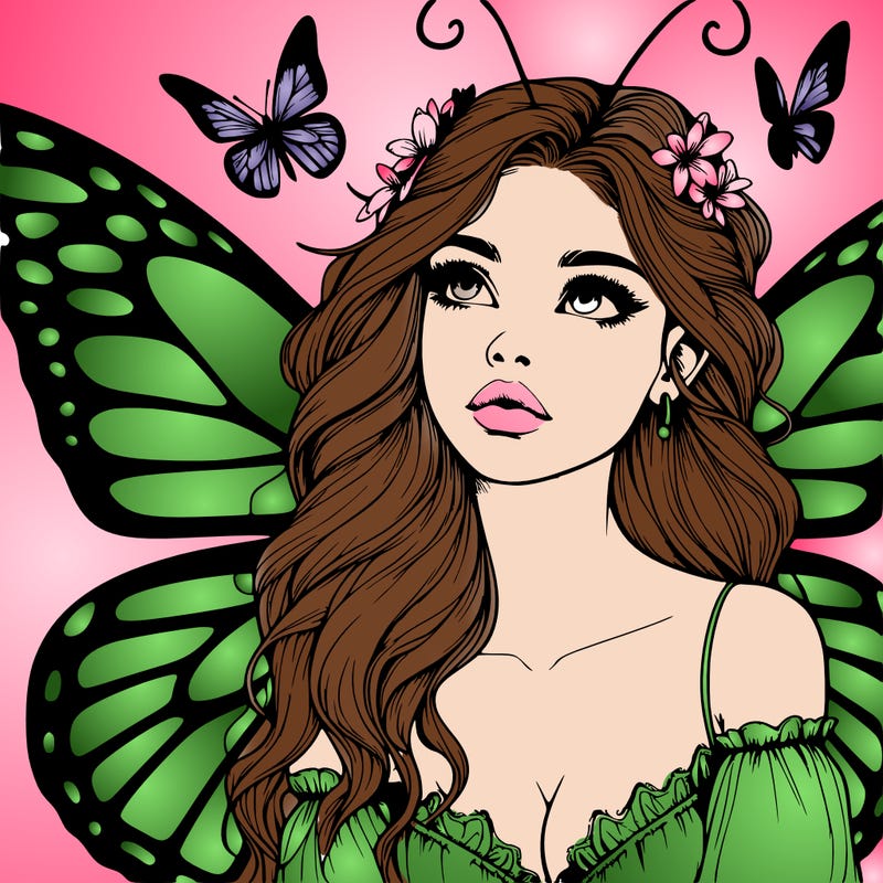 butterfly fairy realistic girl