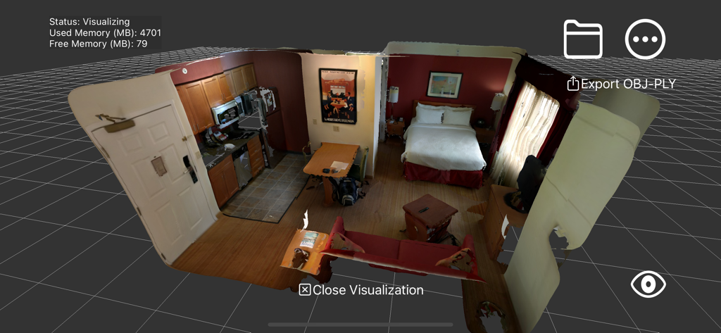 RTAB-Map - 3D LiDAR Scanner - RTAB Map 3D LiDAR scan of a room interior