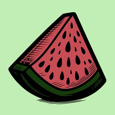 a wedge of watermelon