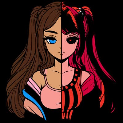 realistic girl split