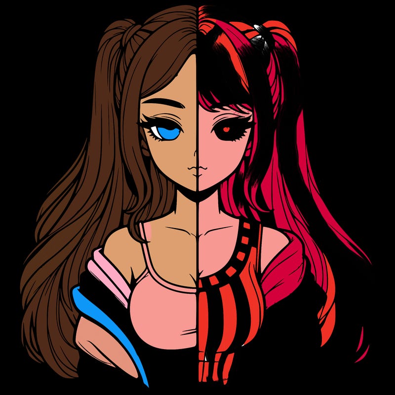 realistic girl split