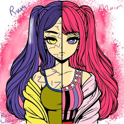 realistic girl split