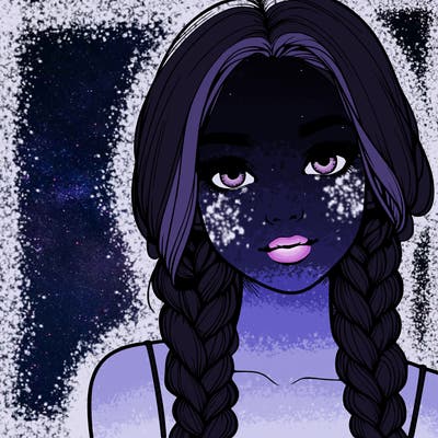 realistic girl with braids