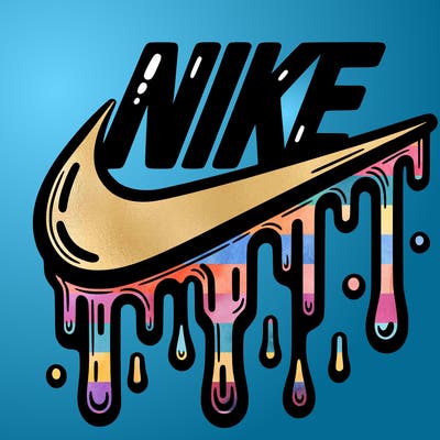 dripping nike logo