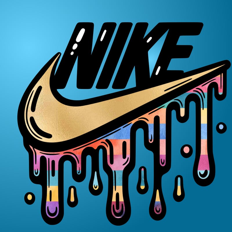 dripping nike logo