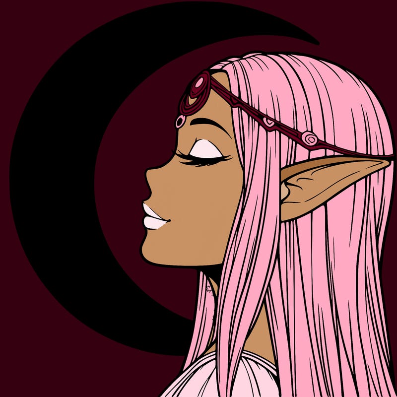 a realistic moon elf