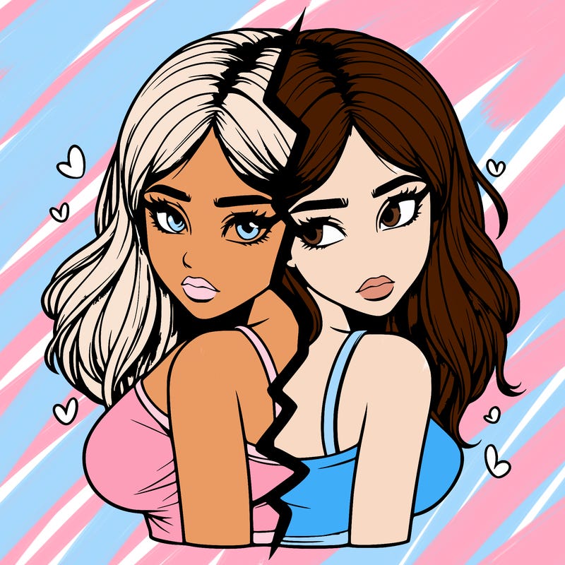 realistic girl split