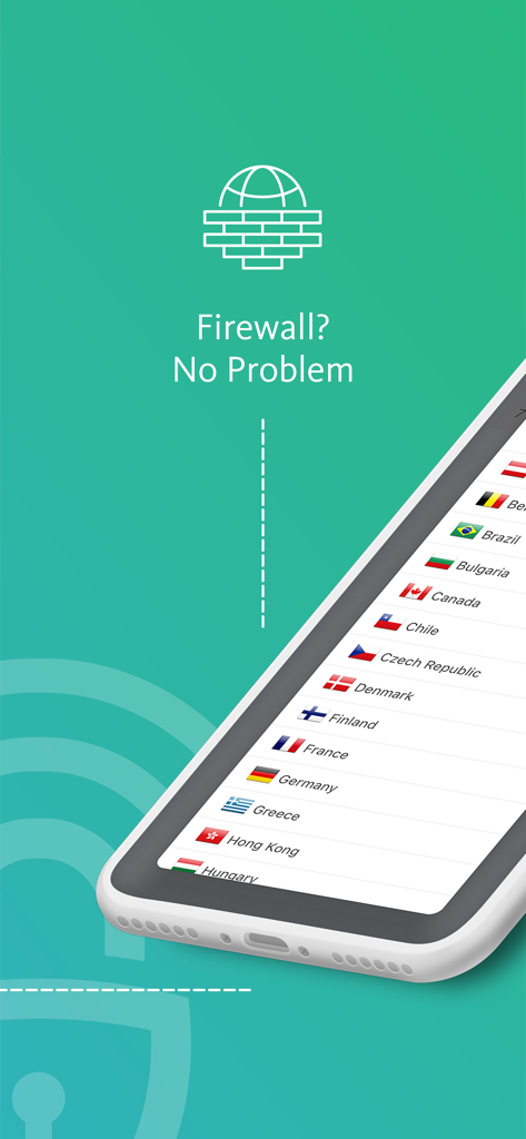 Bildschirm der Avira Phantom VPN-App mit Meldung zur Umgehung der Firewall und globalen Serverstandorten.