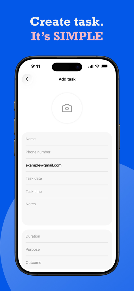 Call ID Plus - Interfaz para crear y programar una tarea de llamada en Call ID Plus