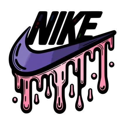 dripping nike logo