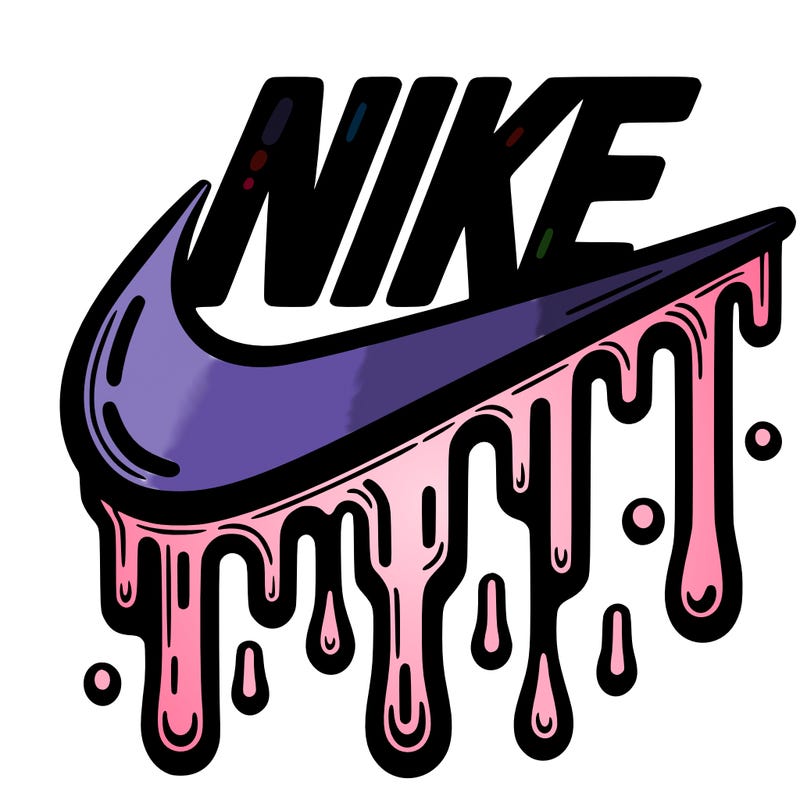 dripping nike logo