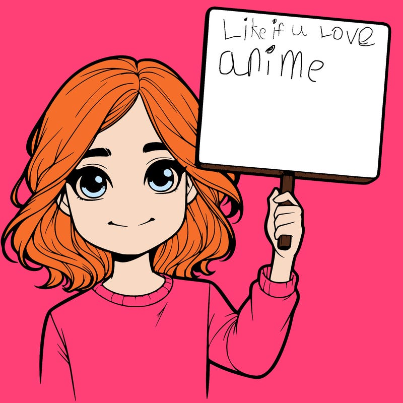 realistic girl holding up a sign