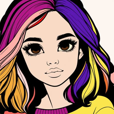 realistic girl whith cute eyes