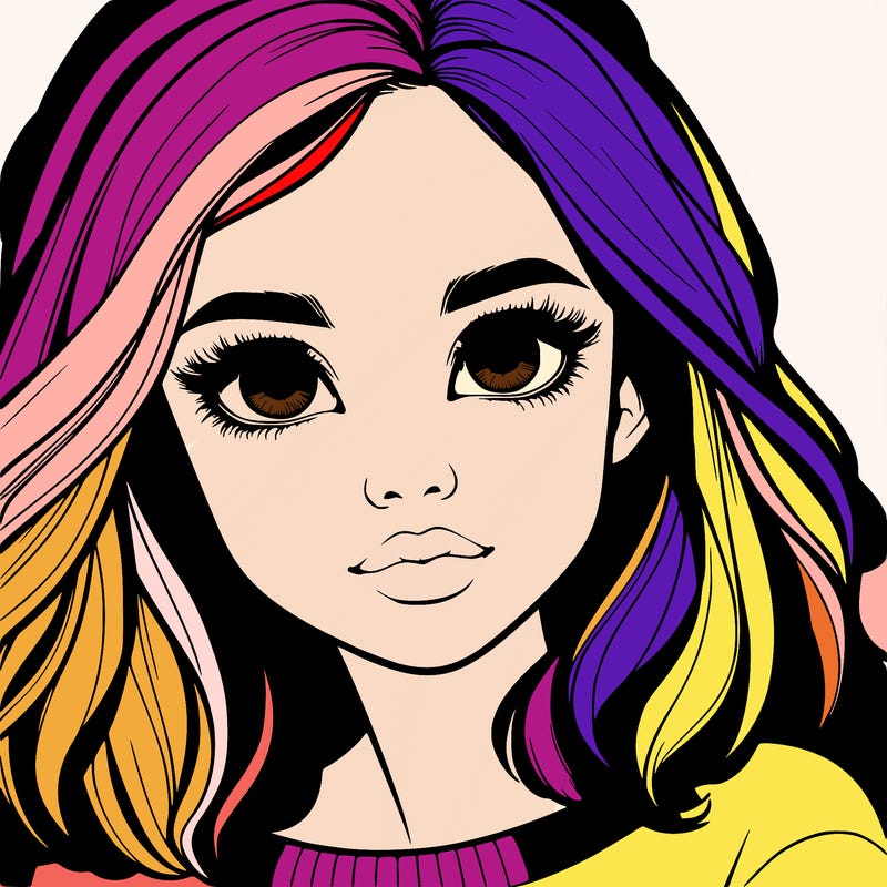 realistic girl whith cute eyes