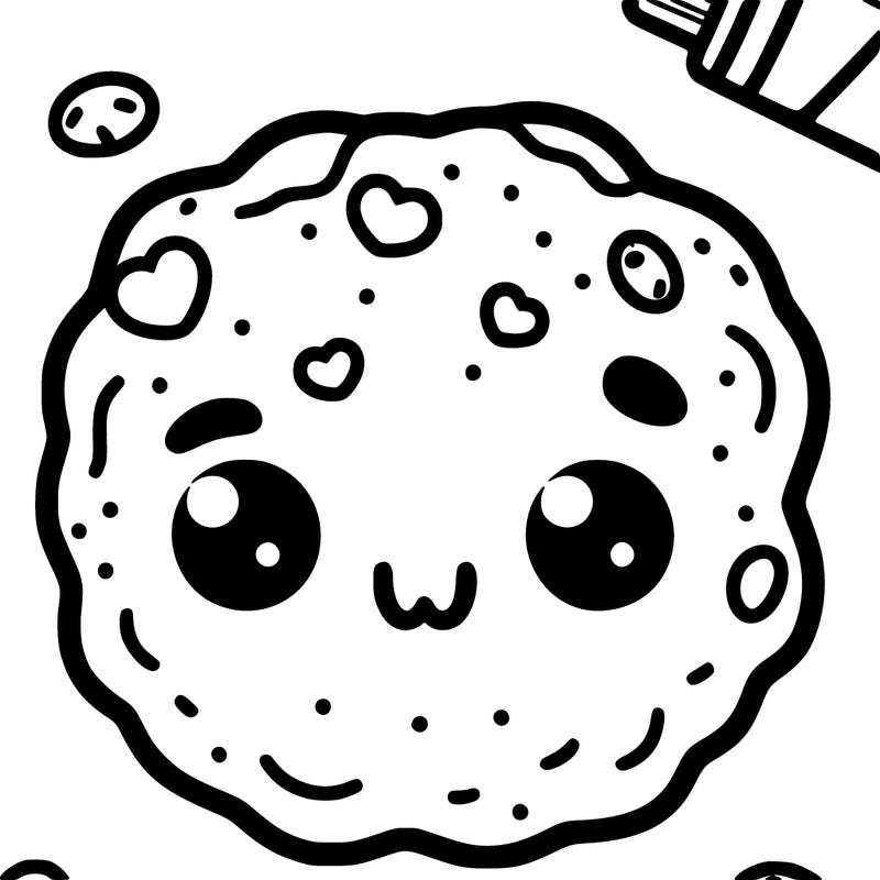 cute cookie with face