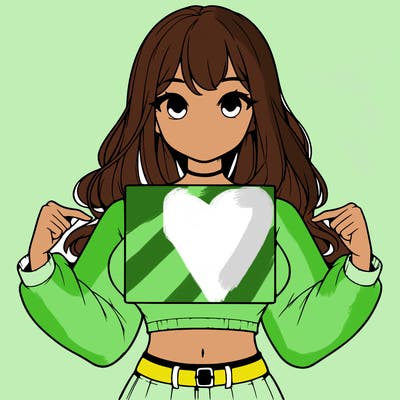 girl holding a blank sign in a long sleeve crop top