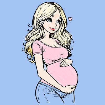 realistic pregnant girl