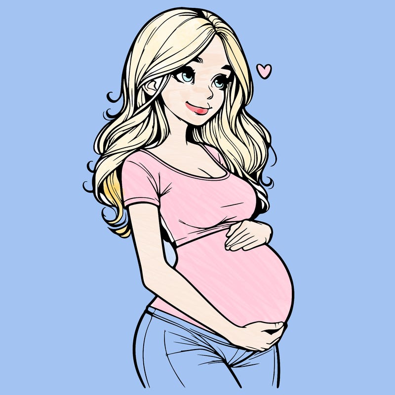 realistic pregnant girl