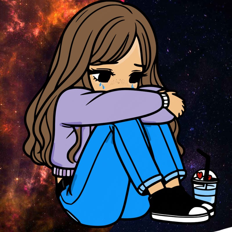 a girl  after a breakup