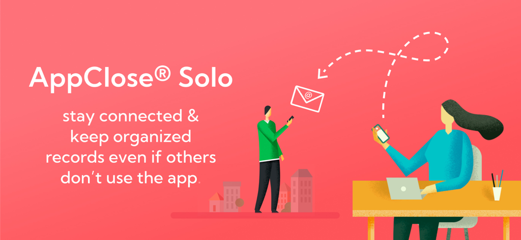 AppClose - Une illustration expliquant la fonction AppClose Solo qui permet aux parents de rester connectés et organisés même si l'autre parent n'utilise pas l'application
