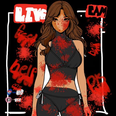 realistic girl with a revealing swimsuit