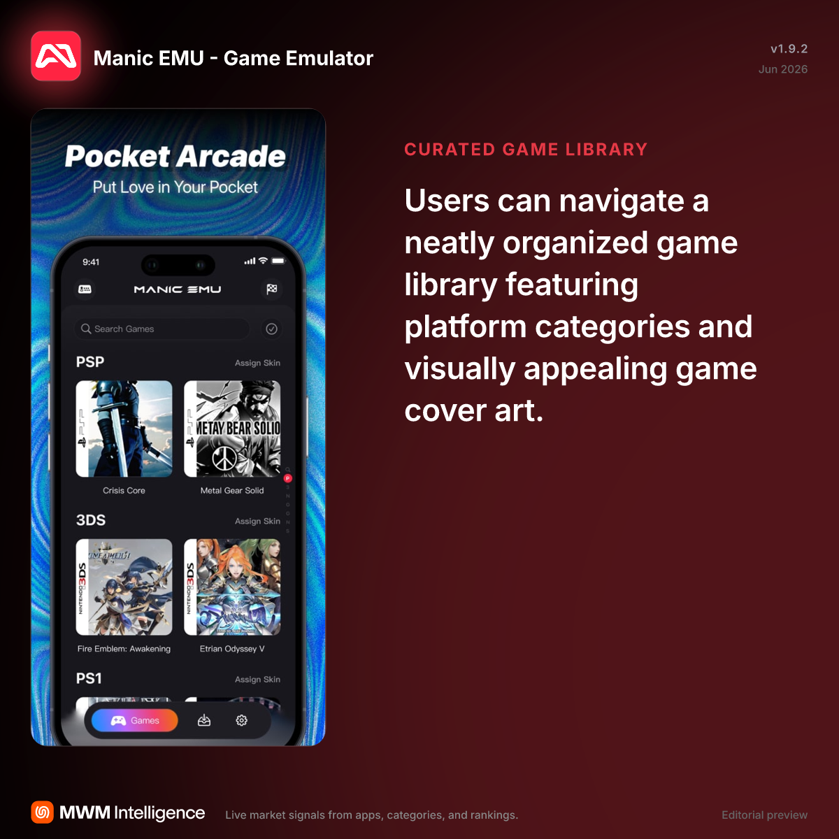 Manic EMU - Game Emulator - Entertainment App | MWM